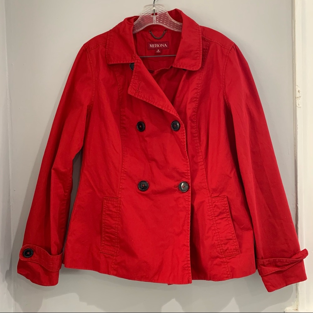 Merona Light Red Jacket Blazer Size M